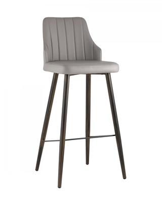 Стул барный Коналл, экокожа серого цвета