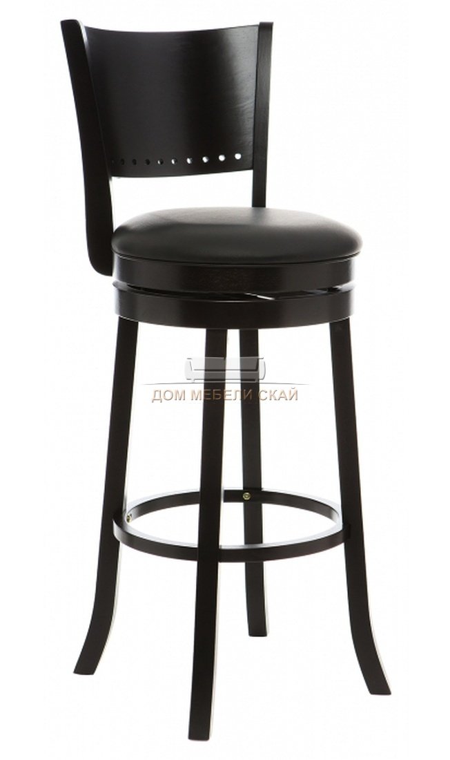 Барный стул Fler, cappuccino/black экокожа черного цвета