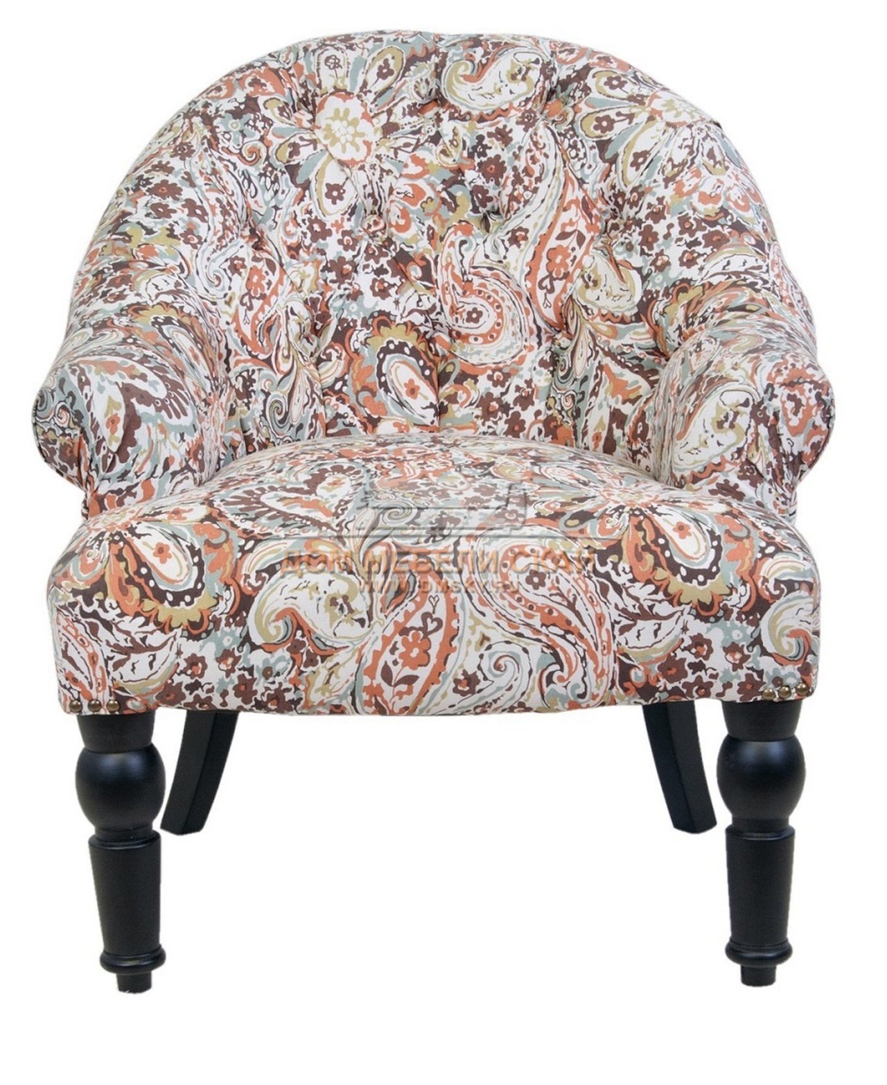 C1886 c 3072 ru. Кресло Mak-Interior. Низкое кресло. Кресла низкие мягкие. Кресло с цветочной обивкой.