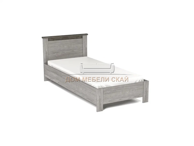 Кровать односпальная 90x200 Денвер, риббек серый