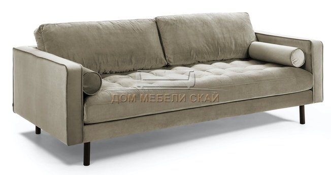 Диван 3-местный Bogart, песочный бархат