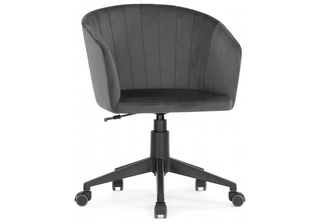 Компьютерное кресло Тибо, велюр графитового цвета/черный