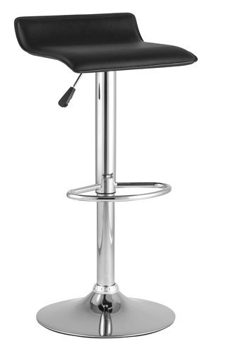Стул барный HI-TEC, экокожа черного цвета