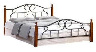 Кровать полутороспальная металлическая AT-808 140x200