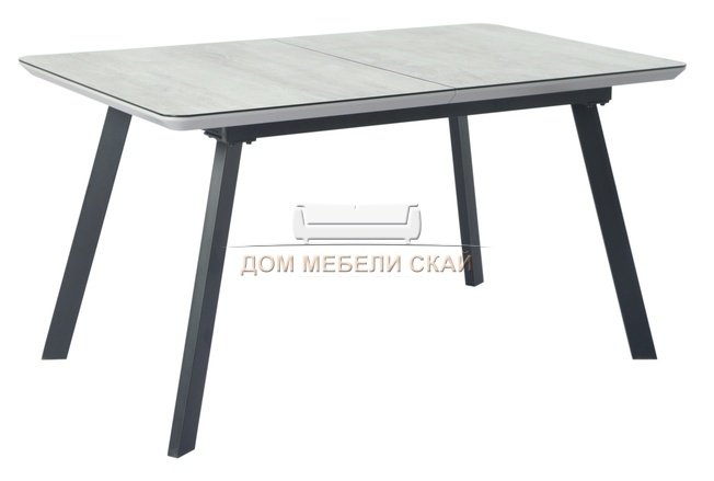 Стол обеденный раскладной DAKAR 140, серый сатин/крем