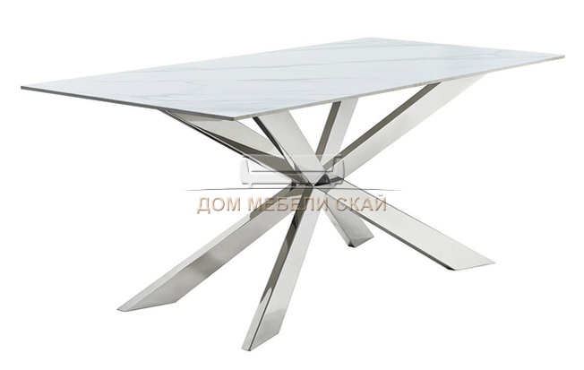 Стол обеденный T 088 (180), камень белый матовый Calacata