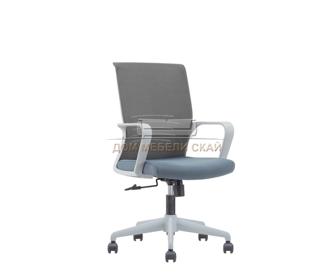 Кресло офисное Betta, серый пластик/серая сетка/серая ткань
