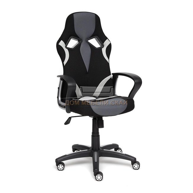 Кресло офисное Ранер Runner, черная рогожка/серая/белая сетка
