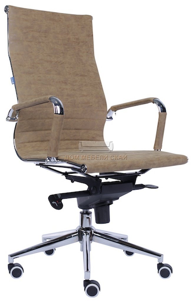 Кресло офисное Rio M, экокожа коричневая