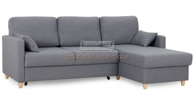 Диван-кровать угловой Дилан, рогожка темно-серая ТД 423