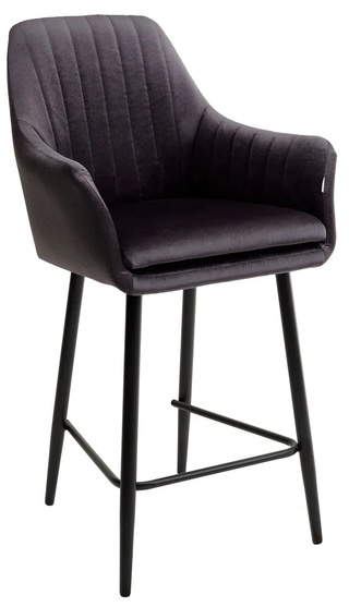 Полубарный стул Роден, велюровый графитового цвета Blitz 14
