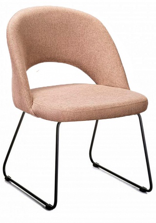 Стул-кресло Lars, рогожка бежевого цвета сканди браун/линк черный
