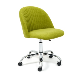 Кресло офисное MELODY, флок зеленого цвета олива 23