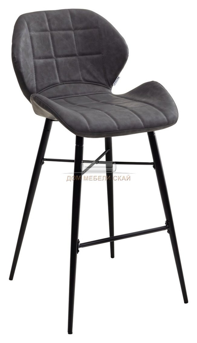 Барный стул MARCEL, экокожа темно-серого цвета