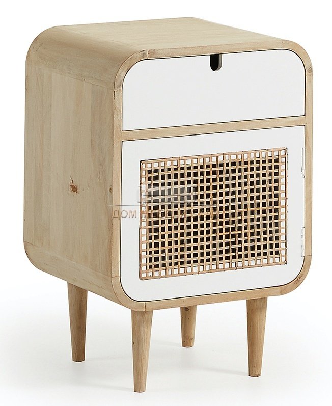 Тумба прикроватная GERALD 40x60 GE003M33, манго натуральный/белый