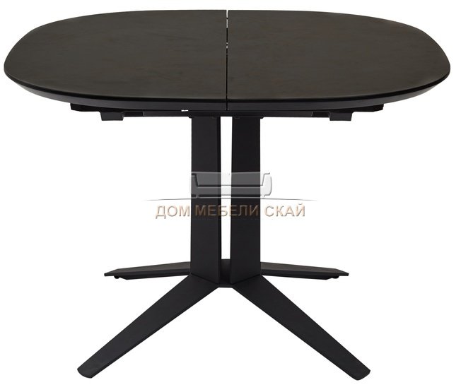 Стол обеденный круглый раздвижной ILLINOIS 110 испанская керамика, dark grey/серый матовый