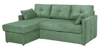 Угловой диван-кровать Рим, зеленый