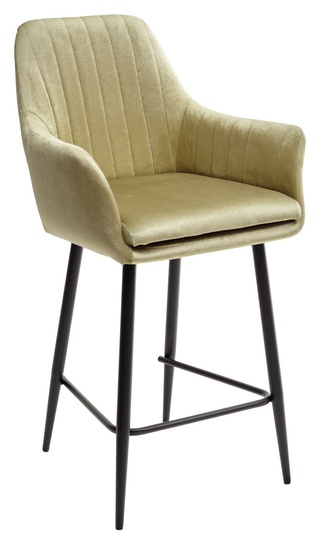 Полубарный стул Роден, велюровый светло-зеленого цвета Blitz 17 Лайм
