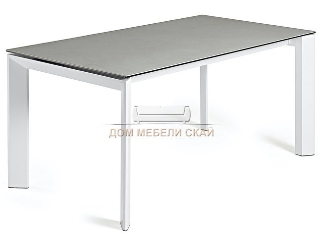Стол обеденный раздвижной Atta 140(200)x90 белый, фарфоровый гидра-пл CC0179HP