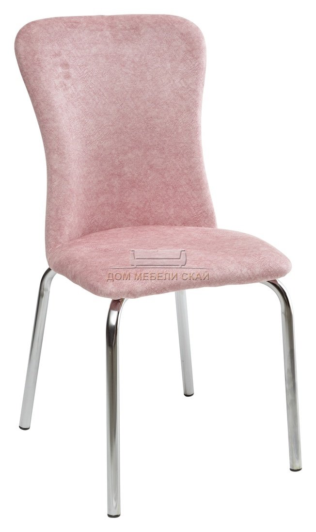 Стул EMILY NKL, gold pink замшевый розового цвета