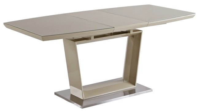 

Стол обеденный раскладной AURORA, ваниль со стеклом