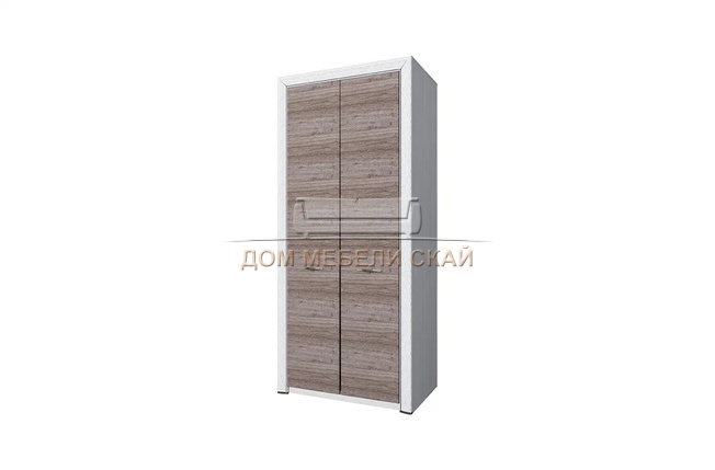 Шкаф 2-дверный Оливия Olivia 2DG без полок, вудлайн крем/дуб анкона