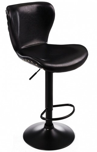 Барный стул Over, экокожа черного цвета