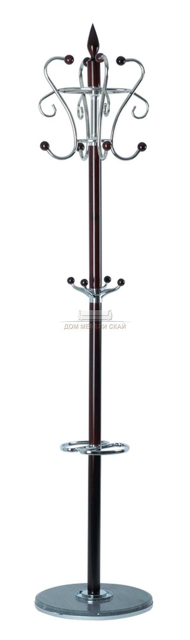 Вешалка напольная XY-019, красное дерево