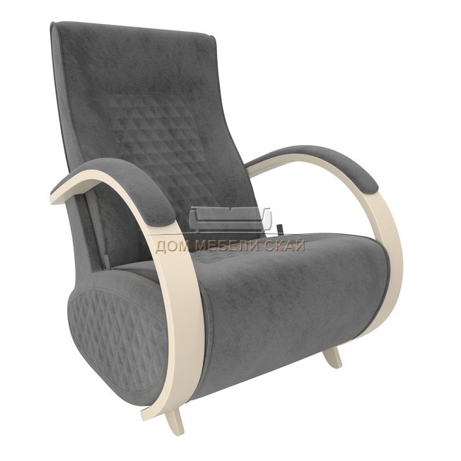 Кресло-глайдер Модель Balance 3 с накладками, дуб шампань/verona antrazite grey