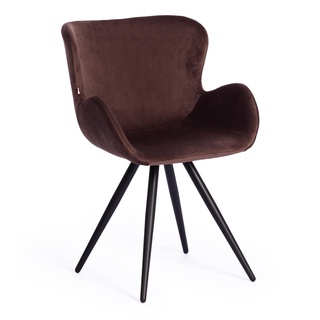 Кресло BOEING, вельветовый коричневого цвета HLR19/черный