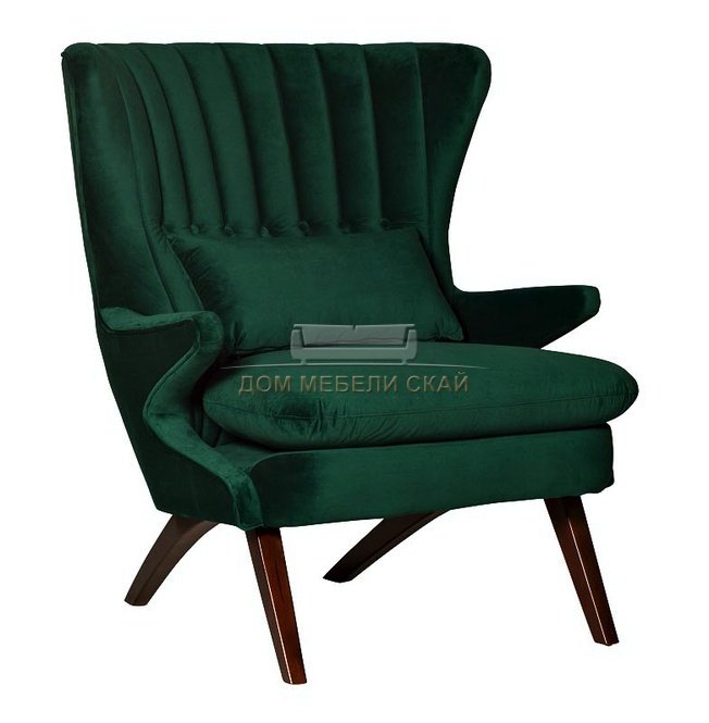Кресло DY-733, зеленое велюровое