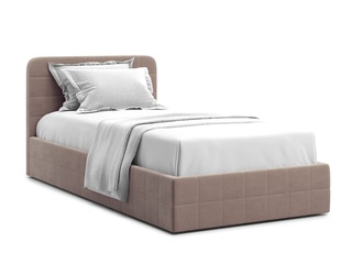 Кровать полутороспальная Adda 120x200 с ПМ, коричневый велюр velutto 22