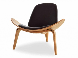 Дизайнерское кресло WD-1350, черная экокожа
