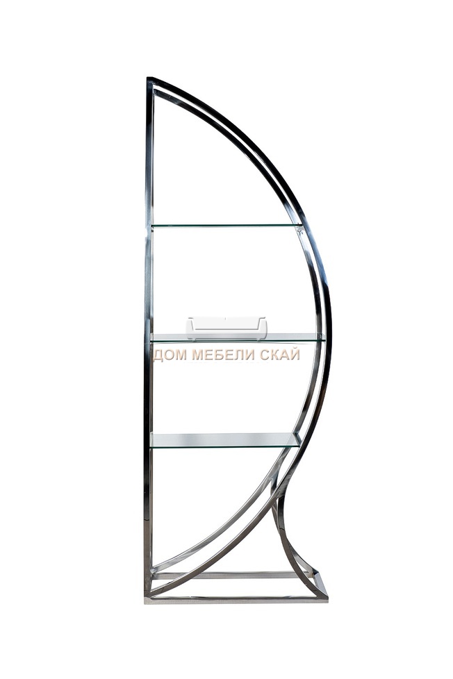 Стеллаж-полусфера KFG087, прозрачное стекло/хром