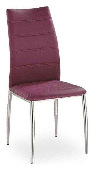 Стул металлический С-777, экокожа светло-фиолетового цвета/хром каркас
