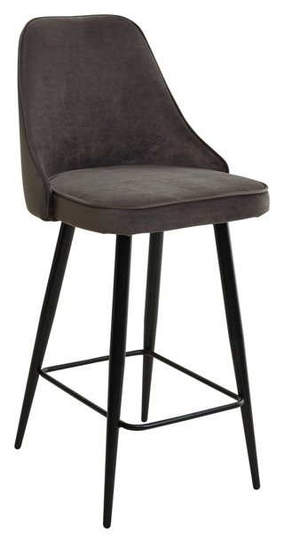 Полубарный стул NEPAL-PB, h68cm велюровый графитового цвета