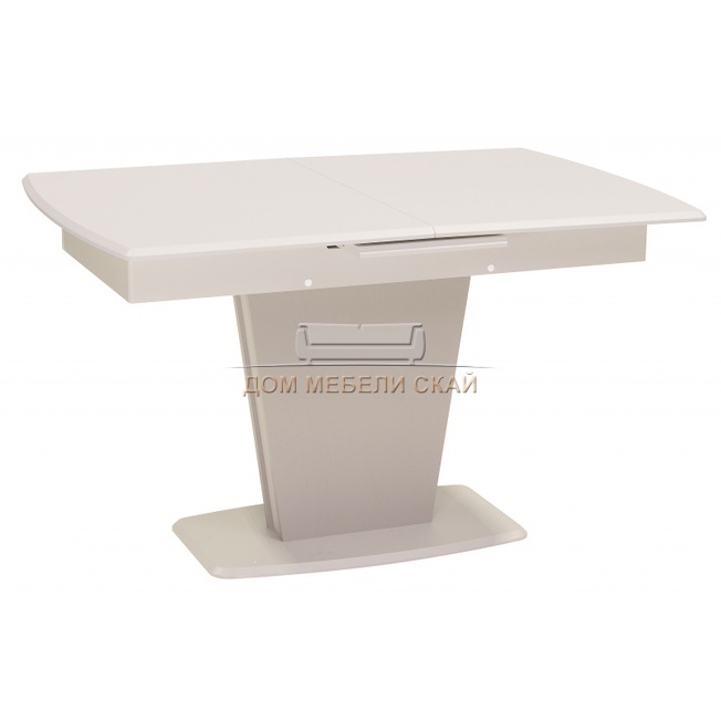 Стол обеденный раскладной Валмиера, мускат структурный/латте