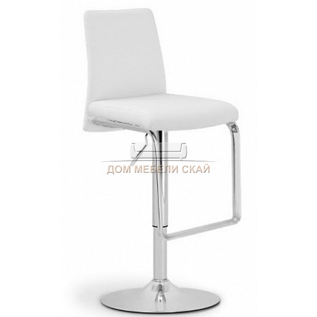 Барный стул NINA/SG, экокожа белого цвета