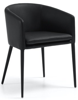 Стул-кресло Harmon, экокожа черного цвета