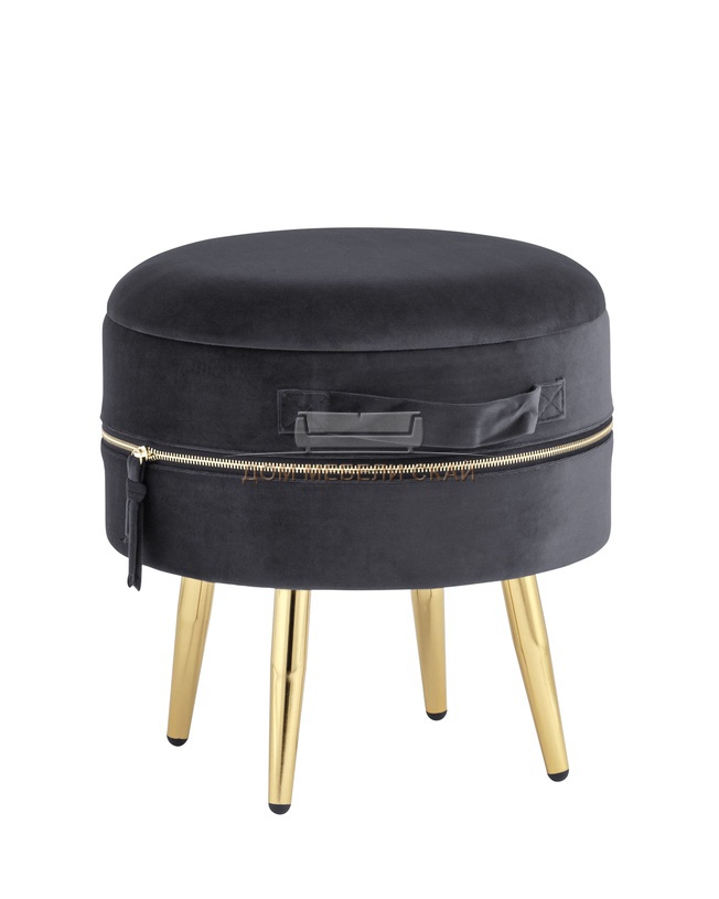 Пуф Тильда, велюр антрацит