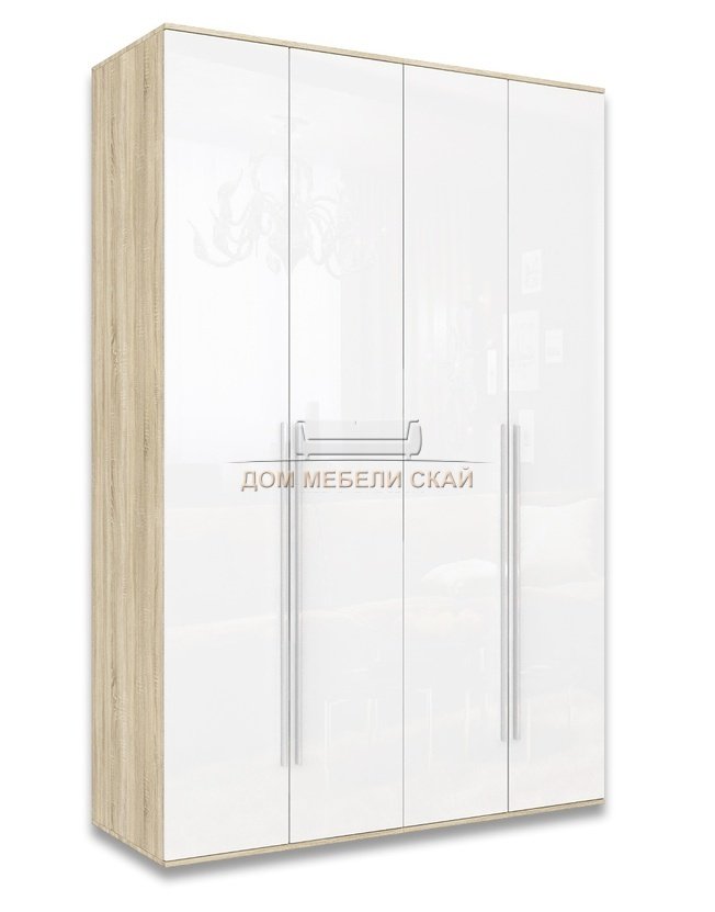 Шкаф Ирма 4-дверный, белый глянец